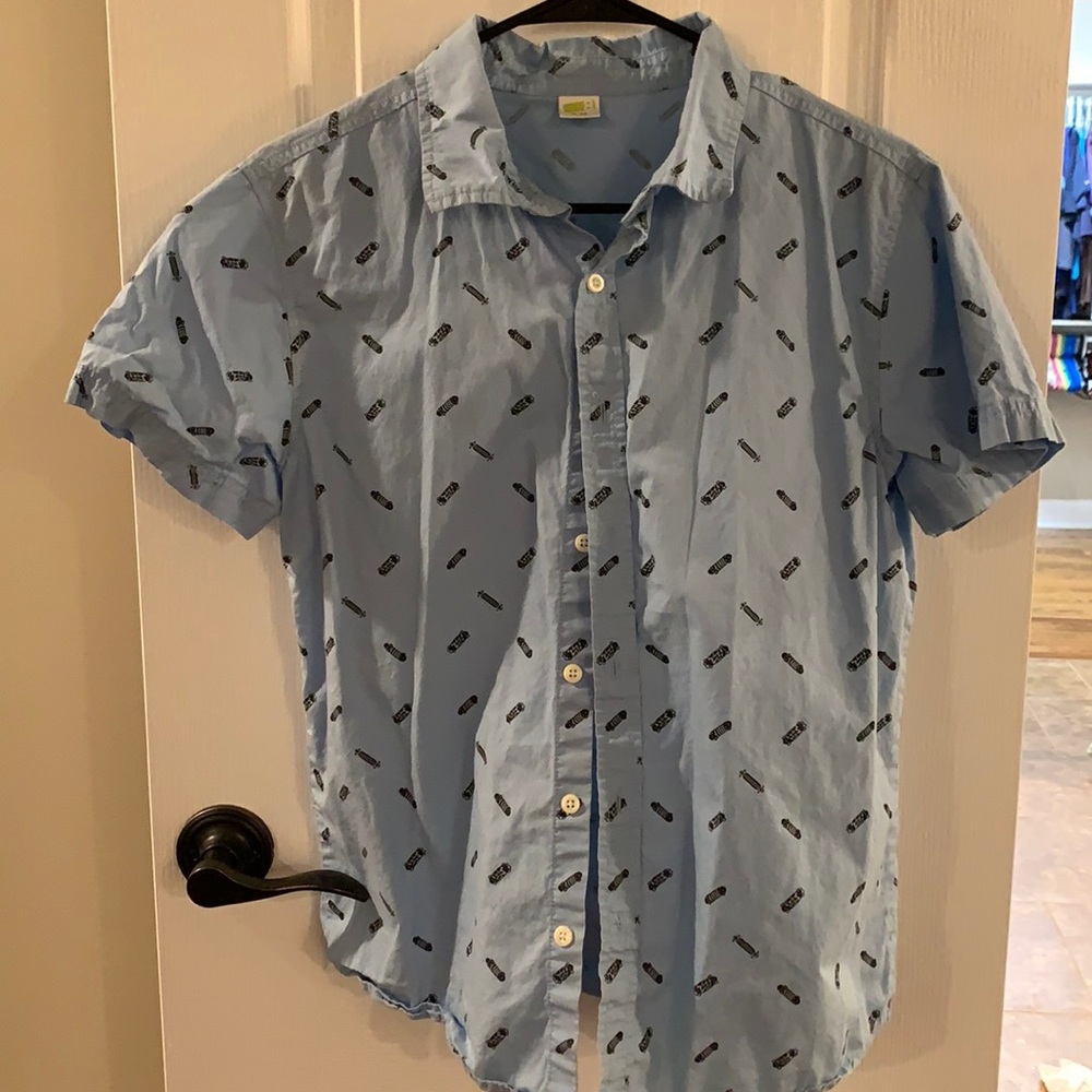 Skateboard Short-sleeve Button-down Shirt